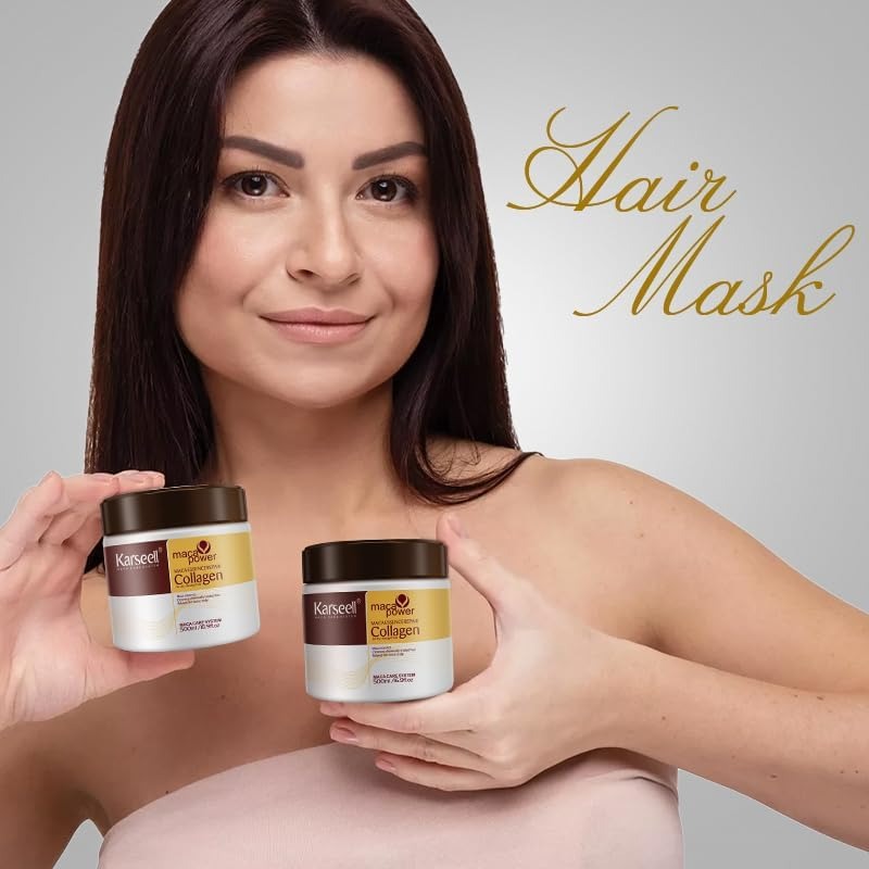 Karseell Collagen Deep Repair Conditioning Hair Maskقناع الشعر بالكولاجين كارسيل للإصلاح العميق والتكييف 💆‍♀️✨