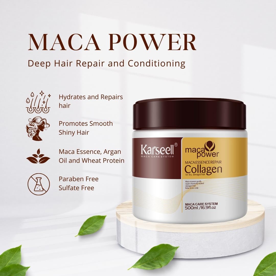 Karseell Collagen Deep Repair Conditioning Hair Maskقناع الشعر بالكولاجين كارسيل للإصلاح العميق والتكييف 💆‍♀️✨