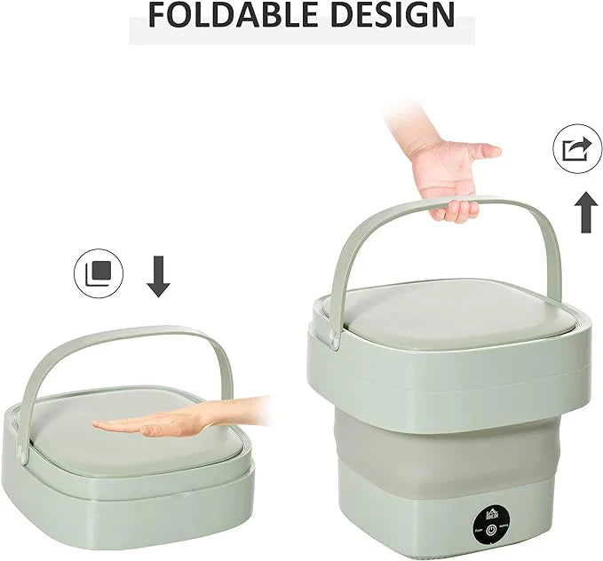 🌀 غسالة صغيرة قابلة للطي | Foldable Mini Laundry Machine