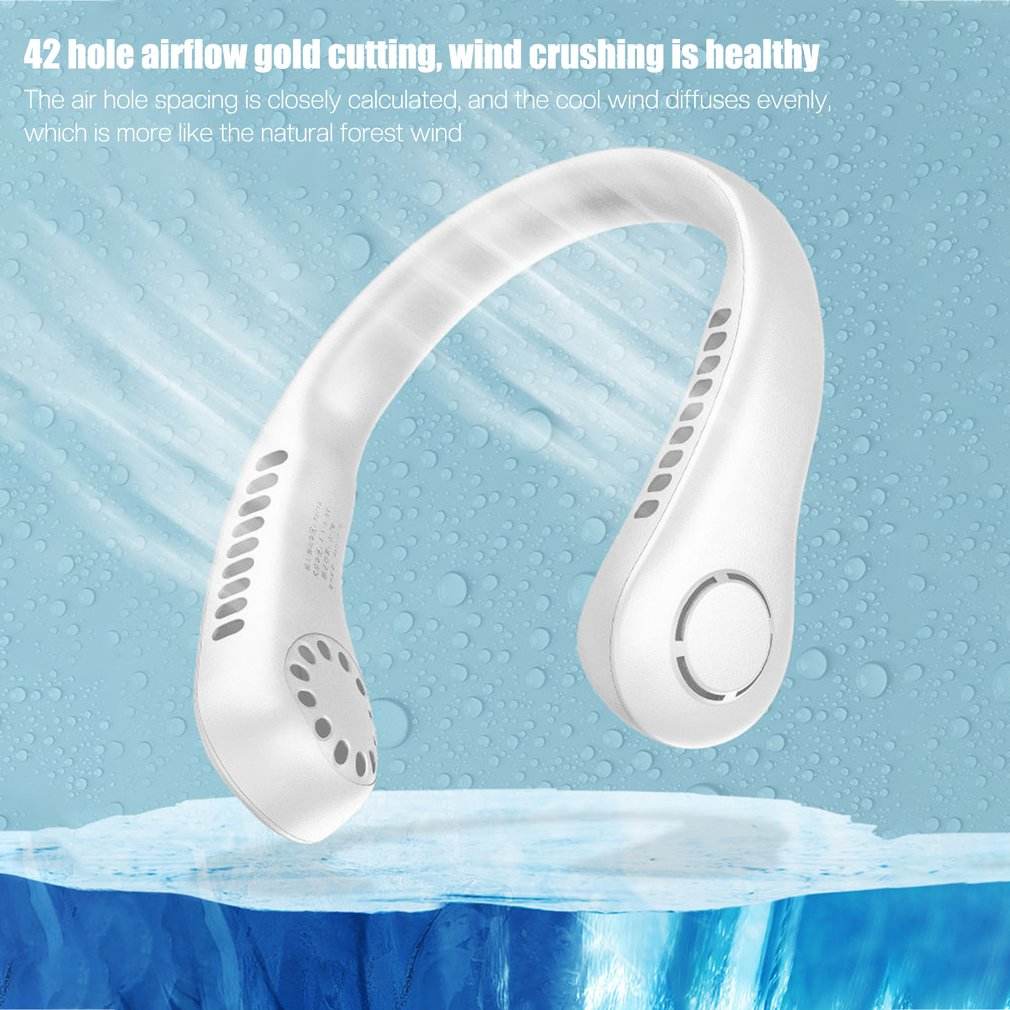 Portable Hanging Neck Fan Rechargeableمروحة محمولة معلقة على الرقبة قابلة لإعادة الشحن 🌬️🔋