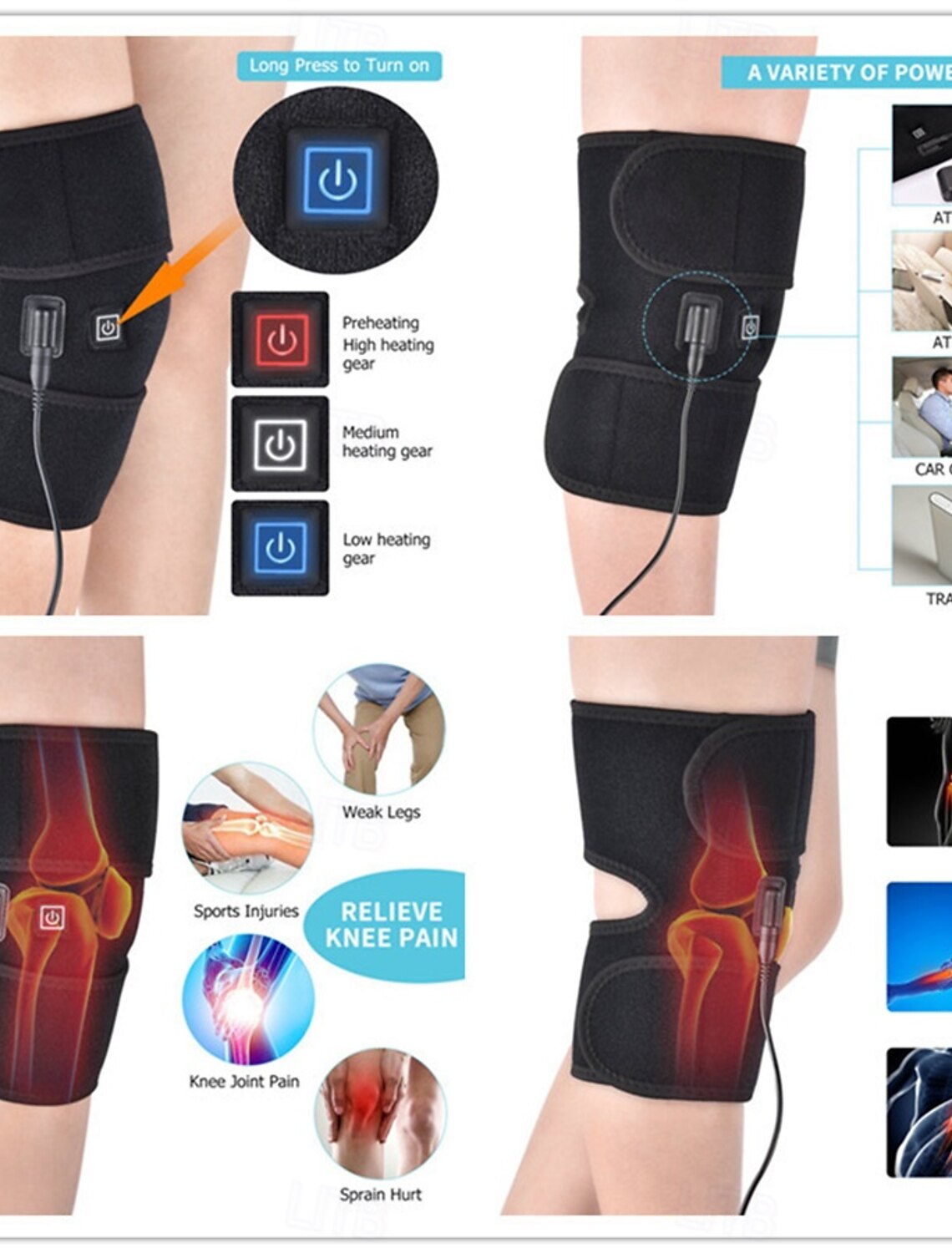 🔥 وسادة تدفئة كهربائية للركبة | Electric Heating Knee Pad 🔥