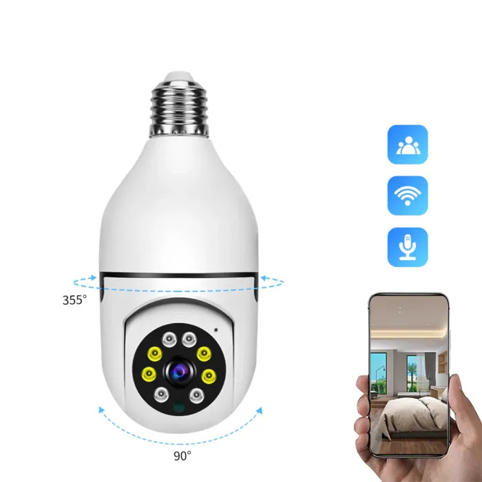 Night Vision Wireless Bulb Camera**📷 كاميرا لمبة لاسلكية برؤية ليلية** 💡🌙