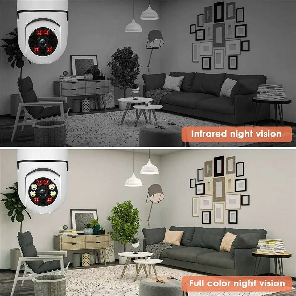 Night Vision Wireless Bulb Camera**📷 كاميرا لمبة لاسلكية برؤية ليلية** 💡🌙